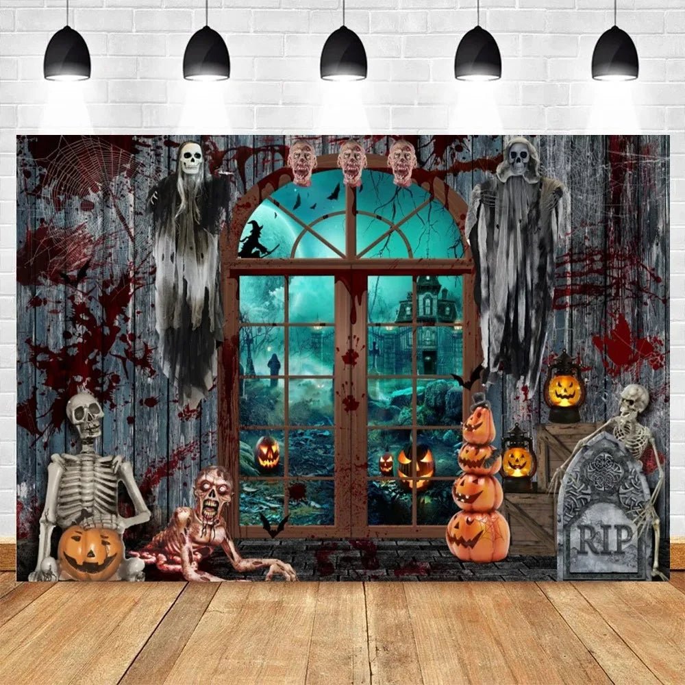 Halloween Pumpkin Skull Tapestry - Halloween - Party Banners & Hanging Ornaments - Scribble Snacks