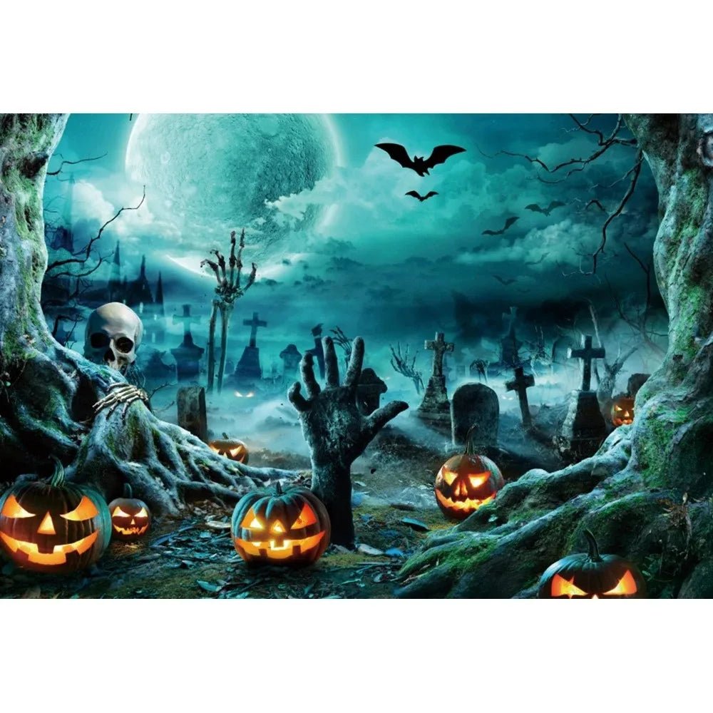 Halloween Pumpkin Skull Tapestry - Halloween - Party Banners & Hanging Ornaments - Scribble Snacks