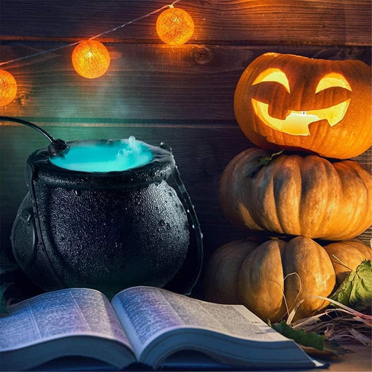 Halloween Pumpkin Smoke Witch Bucket Color Changing Lights - 0 - Scribble Snacks