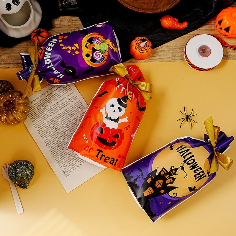 Halloween Pumpkin Snack Bag Party Candy Bag - 0 - Scribble Snacks