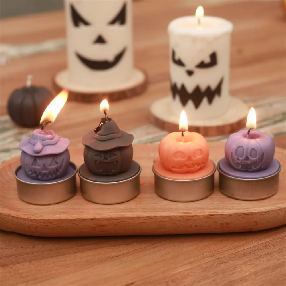 Halloween Pumpkin Tealight Mold - Halloween - Lanterns & Candle Holders - Scribble Snacks