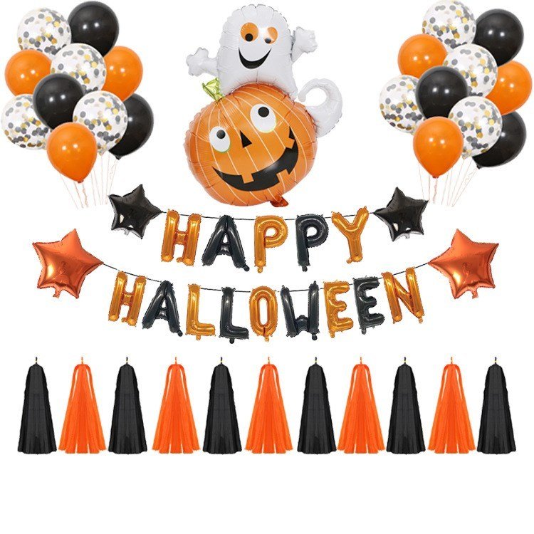 Halloween Pumpkins Balloon Decoration Bat Helium Balloons Halloween Home Decoration - 0 - Scribble Snacks