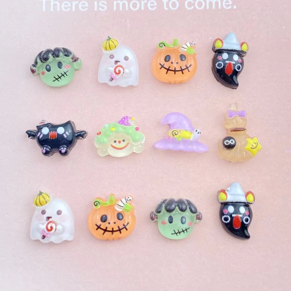 Halloween Resin Hair Charms Pack - Halloween - Resin Ornaments & Charms - Scribble Snacks