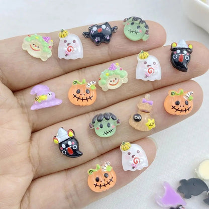 Halloween Resin Hair Charms Pack - Halloween - Resin Ornaments & Charms - Scribble Snacks