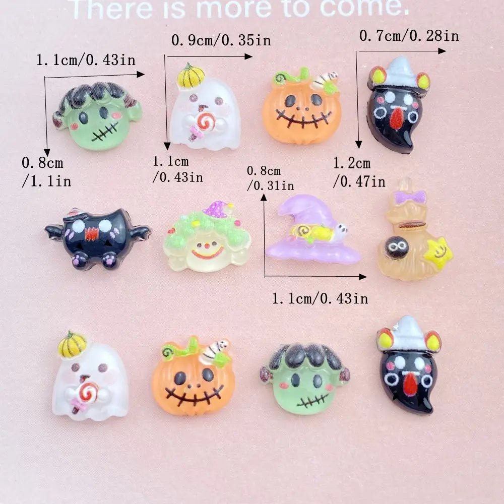 Halloween Resin Hair Charms Pack - Halloween - Resin Ornaments & Charms - Scribble Snacks