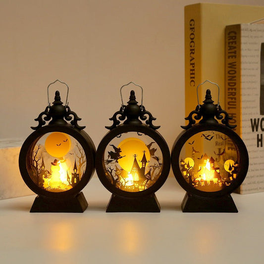 Halloween Retro Candle Portable Storm Lantern - 0 - Scribble Snacks