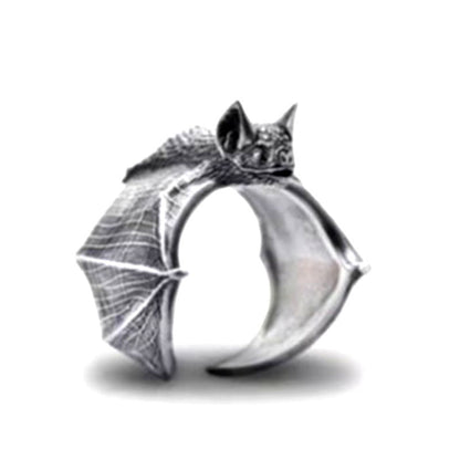 Halloween Rings Men's And Women's Fashion Personality Vintage Bat Ring Cute Jewelry - 0 - Scribble Snacks