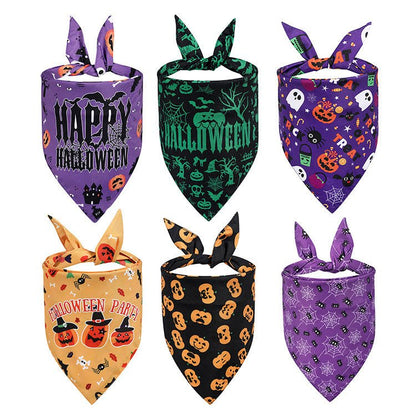 Halloween Saliva Towel Pet Triangle Scarf - 0 - Scribble Snacks