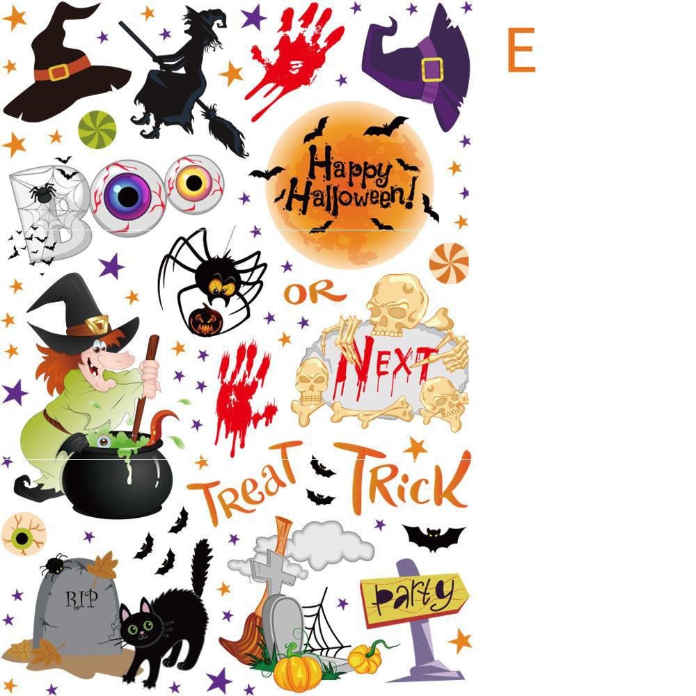 Halloween Scene Decoration Window Glass Door Stickers - 0 - Scribble Snacks