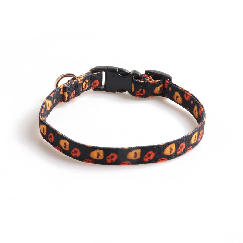 Halloween series pet collar bowknot pumpkin ghost pattern - 0 - Scribble Snacks