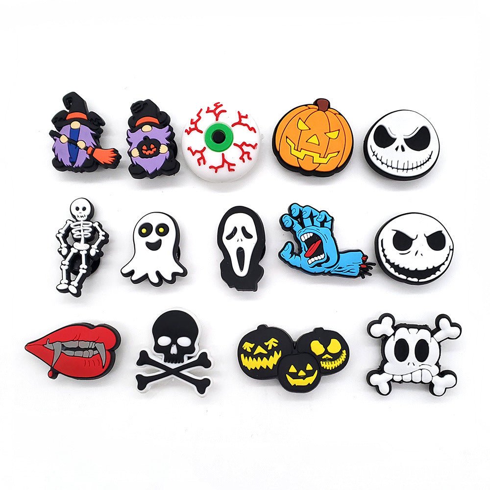 Halloween Series Soft Plastic Shoe Flower Decorative Button - 0 - Scribble Snacks