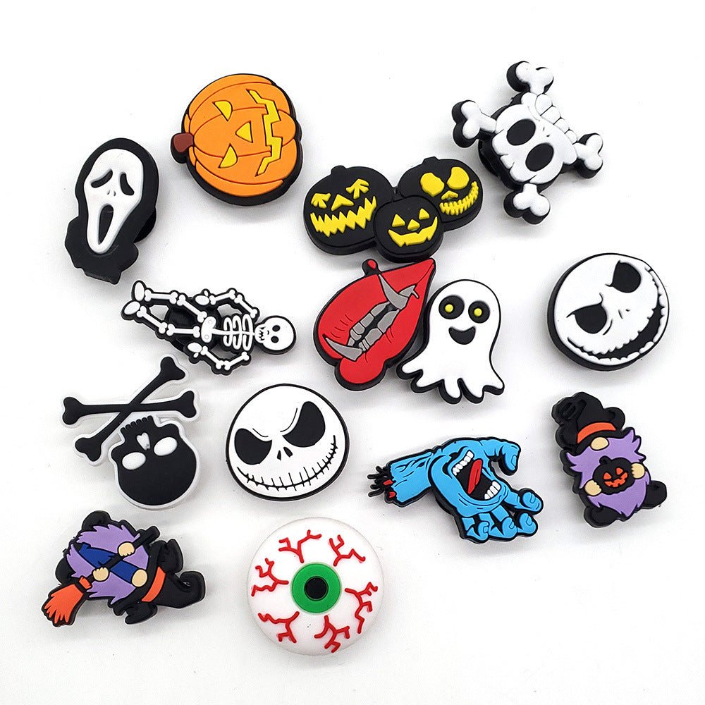 Halloween Series Soft Plastic Shoe Flower Decorative Button - 0 - Scribble Snacks