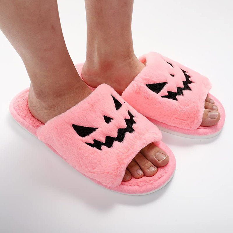 Halloween Shoes Winter Cute Warm Home Slippers Women - 4 - Scribble Snacks