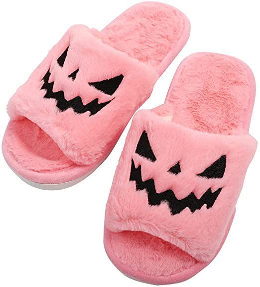 Halloween Shoes Winter Cute Warm Home Slippers Women - 4 - Scribble Snacks