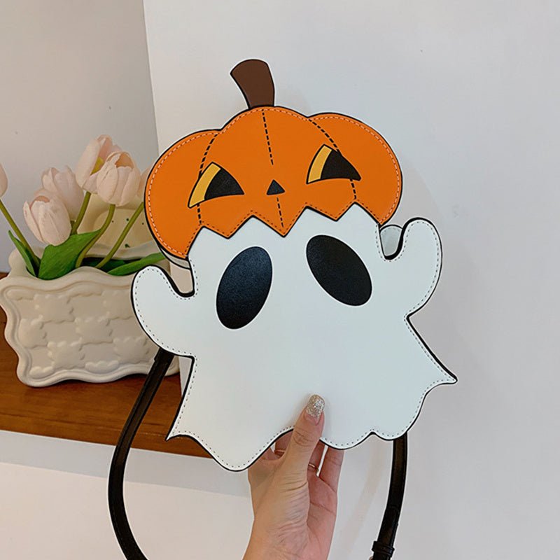 Halloween Shouder Bags Creative 3D Cartoon Pumpkin Ghost Design Cute Bags Women Cell Phone Purses Novelty Personalized Candy Crossbody Bags - 4 - Scribble Snacks