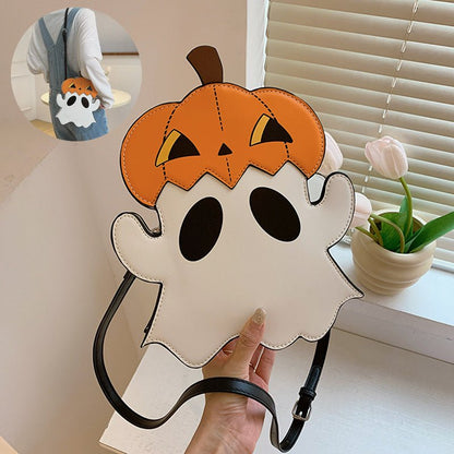 Halloween Shouder Bags Creative 3D Cartoon Pumpkin Ghost Design Cute Bags Women Cell Phone Purses Novelty Personalized Candy Crossbody Bags - 4 - Scribble Snacks