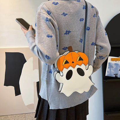 Halloween Shouder Bags Creative 3D Cartoon Pumpkin Ghost Design Cute Bags Women Cell Phone Purses Novelty Personalized Candy Crossbody Bags - 4 - Scribble Snacks