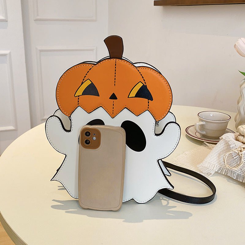 Halloween Shouder Bags Creative 3D Cartoon Pumpkin Ghost Design Cute Bags Women Cell Phone Purses Novelty Personalized Candy Crossbody Bags - 4 - Scribble Snacks