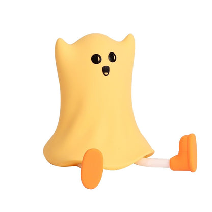 Halloween Silicone Ghost Shaped Bedside Lamp With Touch Control Soft Glow For Water - resistant Decoration - 0 - Scribble Snacks