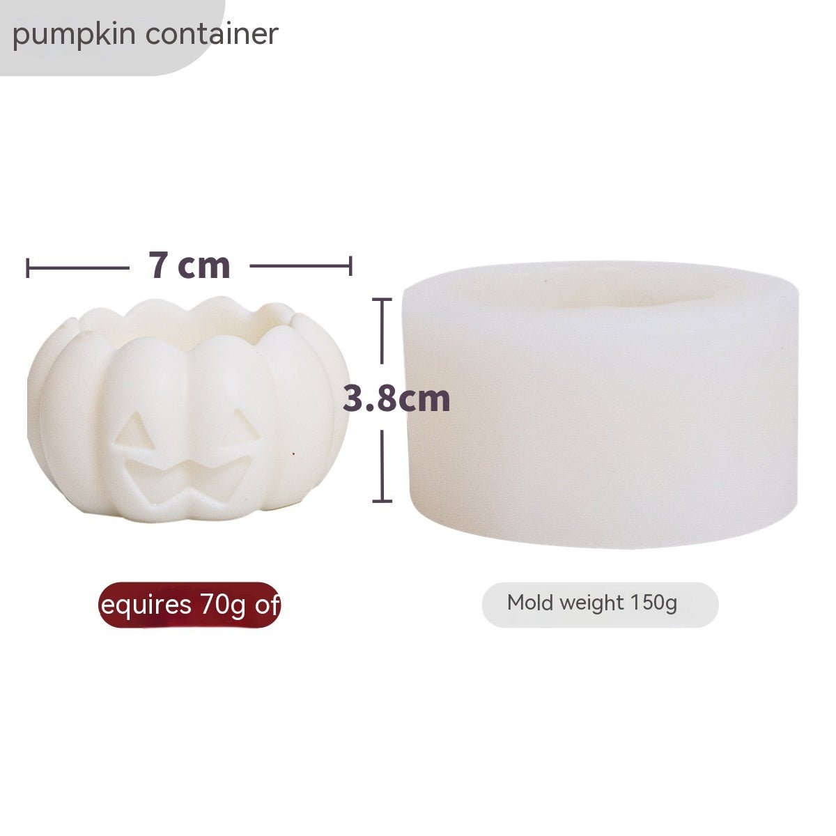 Halloween Silicone Mold Aromatherapy Candle Making Ghost Pumpkin Candle Mould - 0 - Scribble Snacks