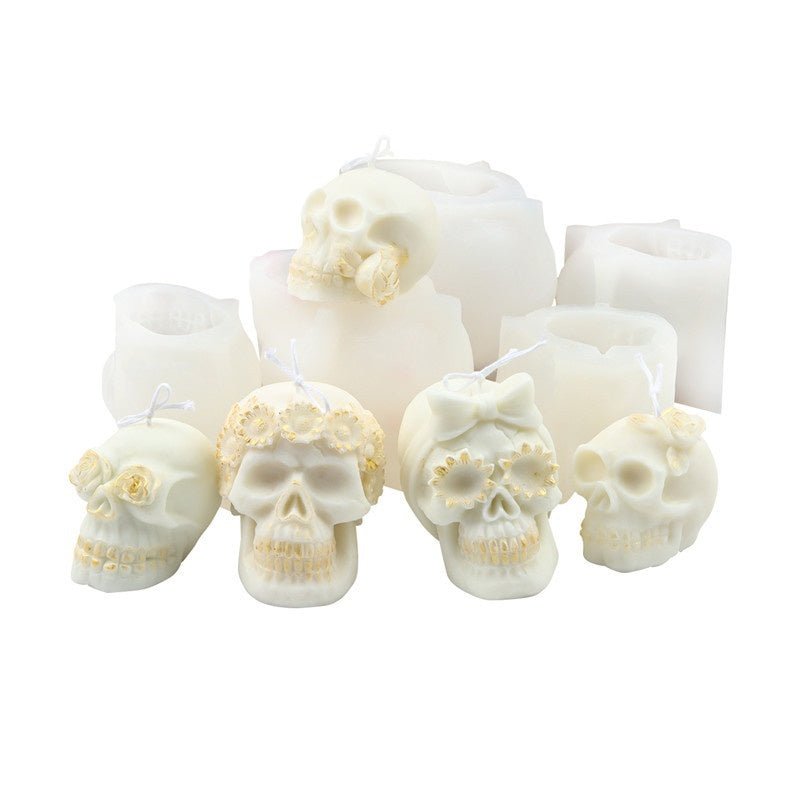 Halloween Silicone Skull Candle Mould - 0 - Scribble Snacks