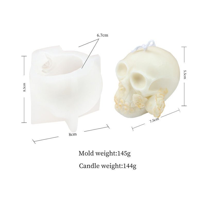 Halloween Silicone Skull Candle Mould - 0 - Scribble Snacks