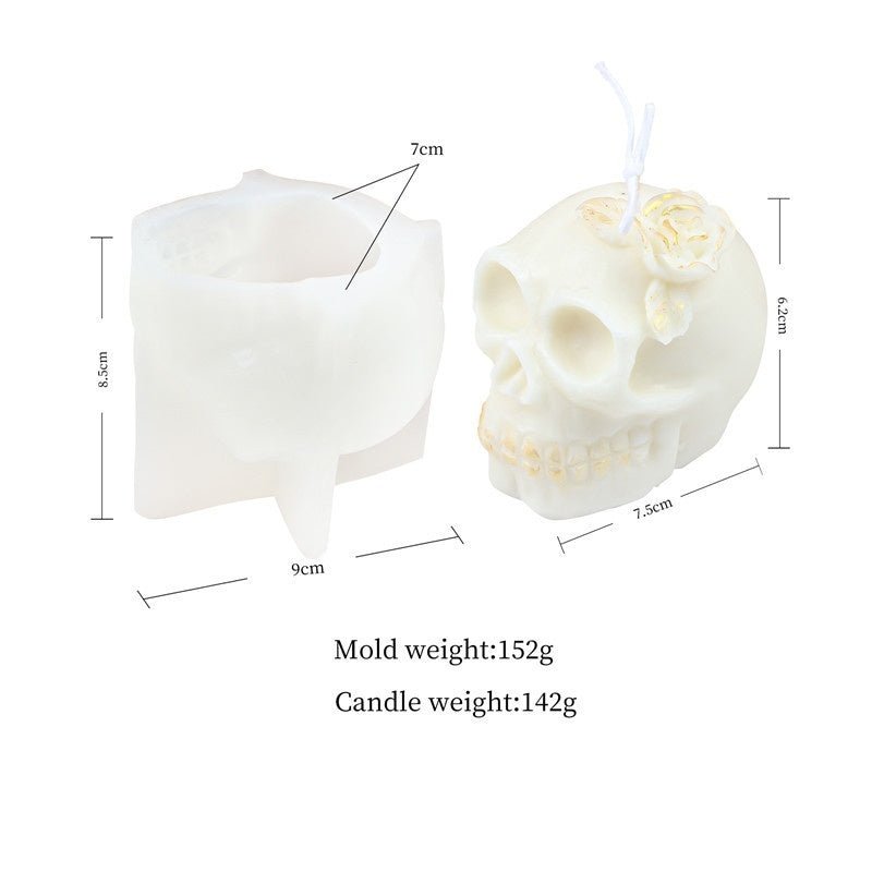 Halloween Silicone Skull Candle Mould - 0 - Scribble Snacks