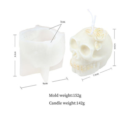 Halloween Silicone Skull Candle Mould - 0 - Scribble Snacks