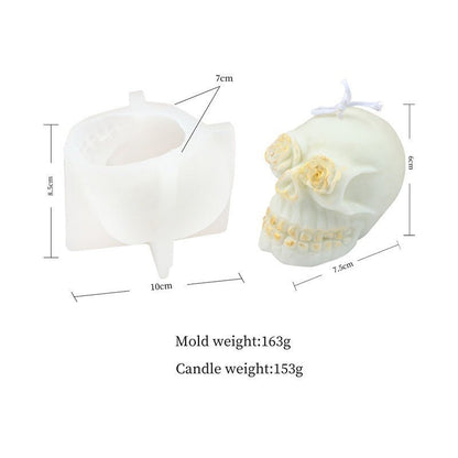 Halloween Silicone Skull Candle Mould - 0 - Scribble Snacks