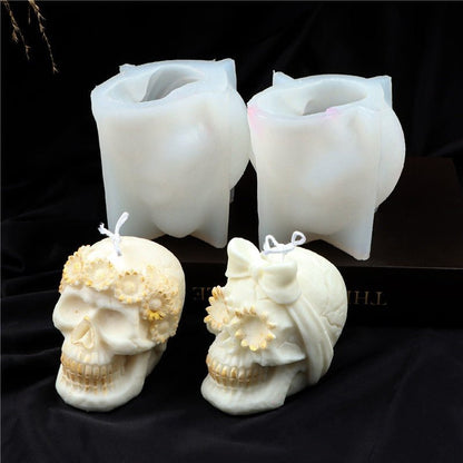 Halloween Silicone Skull Candle Mould - 0 - Scribble Snacks