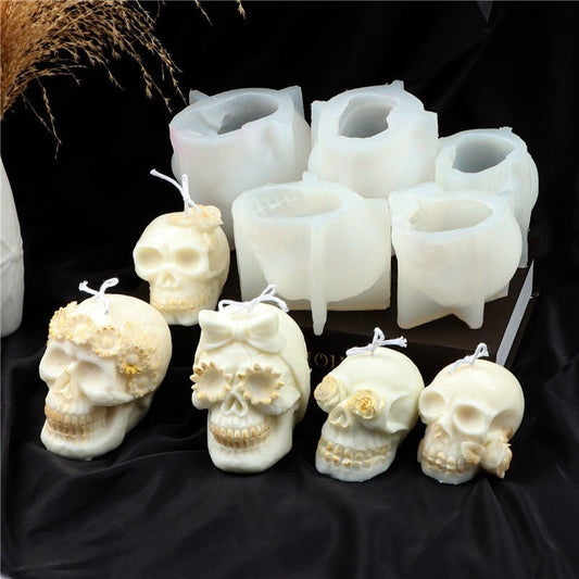 Halloween Silicone Skull Candle Mould - 0 - Scribble Snacks