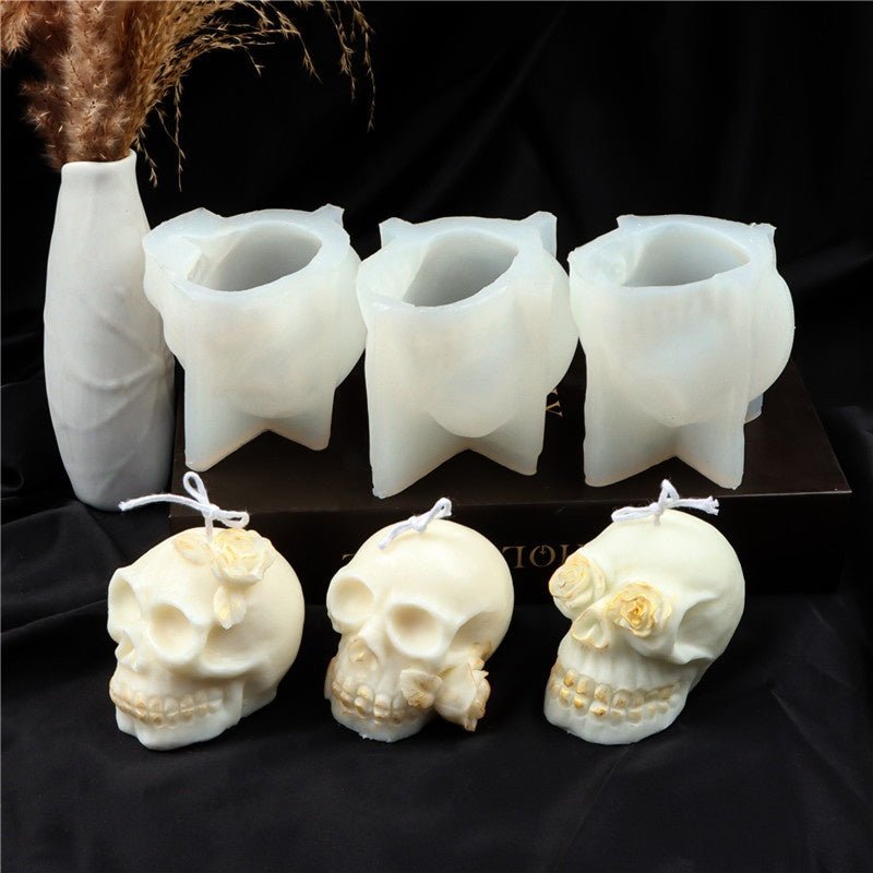 Halloween Silicone Skull Candle Mould - 0 - Scribble Snacks