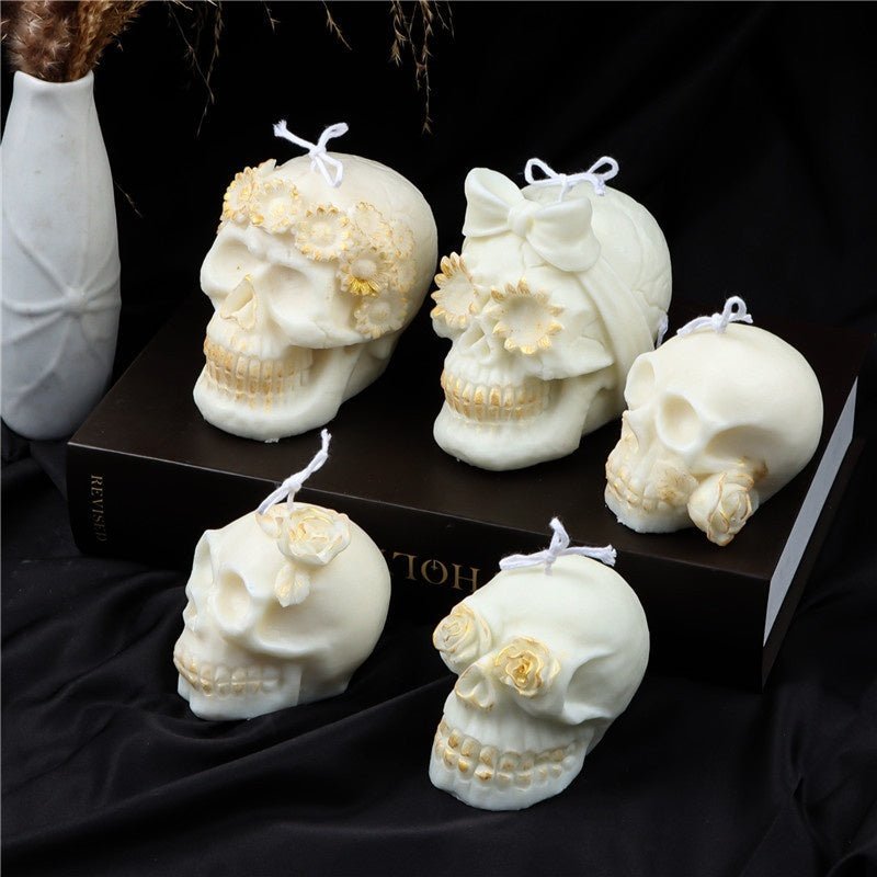 Halloween Silicone Skull Candle Mould - 0 - Scribble Snacks