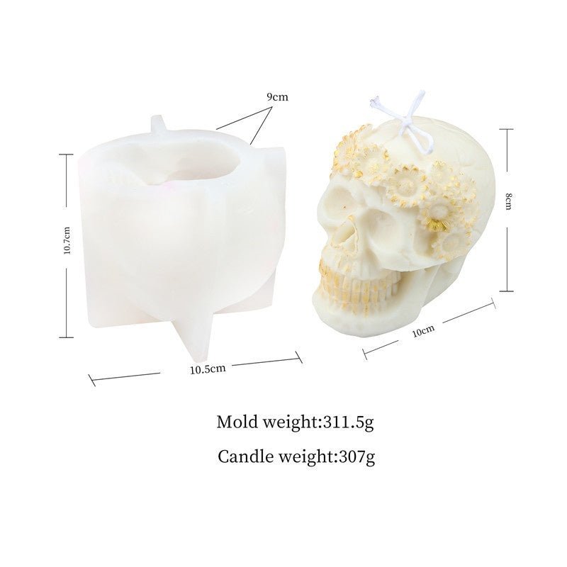 Halloween Silicone Skull Candle Mould - 0 - Scribble Snacks