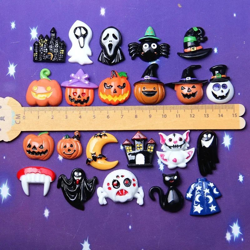 Halloween Skeleton Cabochons Set - Halloween - Resin Ornaments & Charms - Scribble Snacks