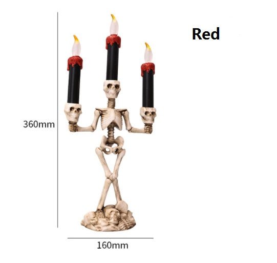 Halloween Skeleton Candlestick Lamp - 0 - Scribble Snacks