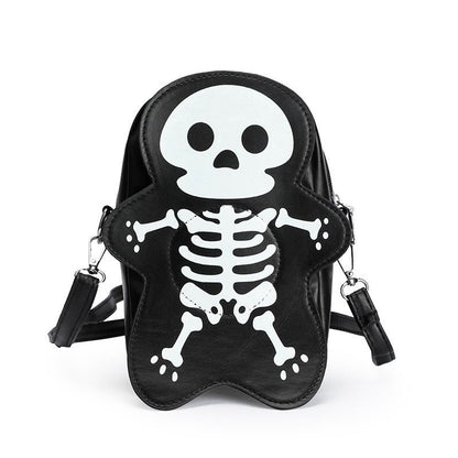 Halloween Skull Shoulder Bag Girls Fashion Funny Cute Messenger Crossbody Bags Women Small Phone Bag - 4 - Scribble Snacks