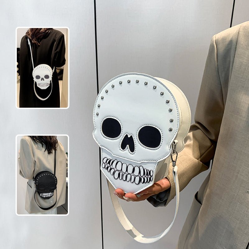 Halloween Skull Shoulder Bag Girls Funny Cute Messenger Bag Personality Creative Crossbody Bags For Women - 4 - Scribble Snacks