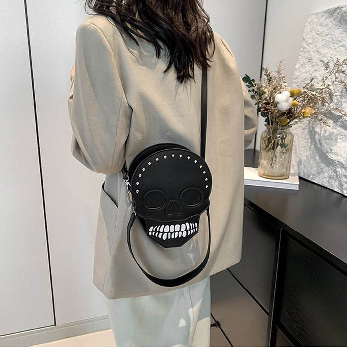 Halloween Skull Shoulder Bag Girls Funny Cute Messenger Bag Personality Creative Crossbody Bags For Women - 4 - Scribble Snacks