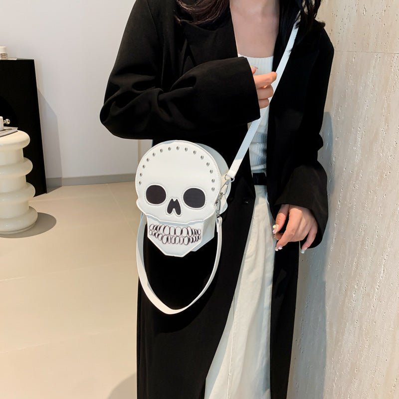 Halloween Skull Shoulder Bag Girls Funny Cute Messenger Bag Personality Creative Crossbody Bags For Women - 4 - Scribble Snacks