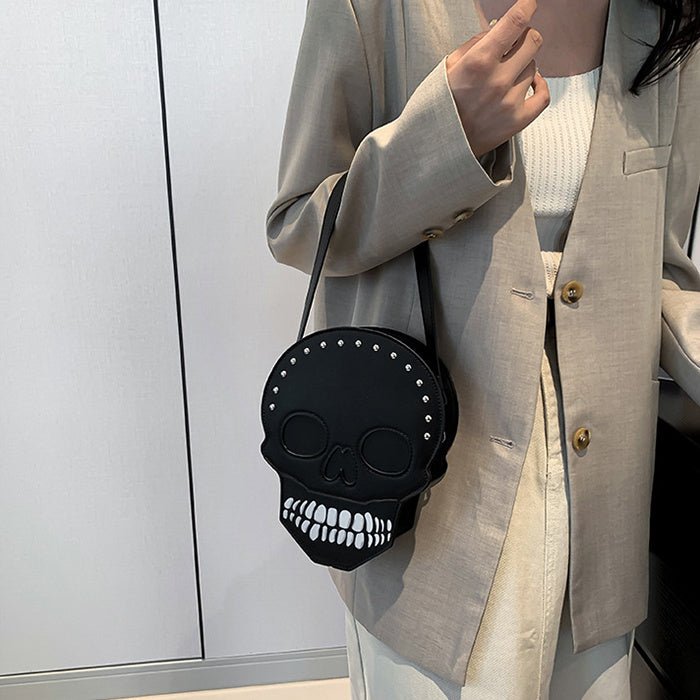 Halloween Skull Shoulder Bag Girls Funny Cute Messenger Bag Personality Creative Crossbody Bags For Women - 4 - Scribble Snacks