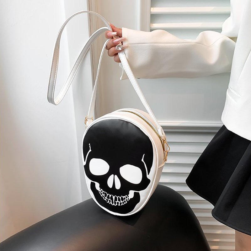 Halloween Skull Shoulder Bag Personality Funny Messenger Bag Kids Couples Outdoor Small Phone Bag For Women - 4 - Scribble Snacks