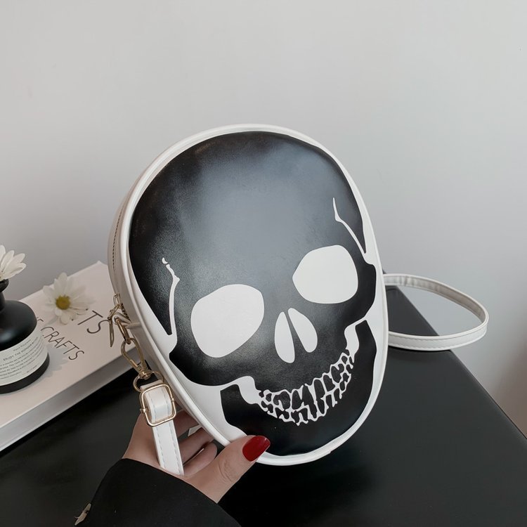 Halloween Skull Shoulder Bag Personality Funny Messenger Bag Kids Couples Outdoor Small Phone Bag For Women - 4 - Scribble Snacks