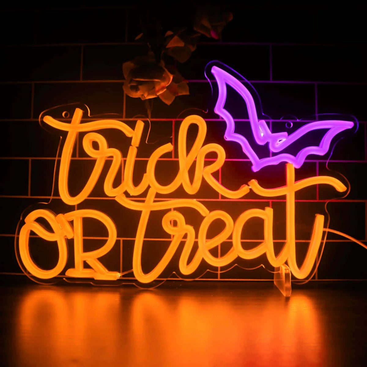 Halloween Skull Treats Wall Art - Halloween - LED Lighting & Neon Signs - Scribble Snacks