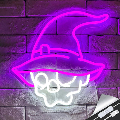 Halloween Skull Treats Wall Art - Halloween - LED Lighting & Neon Signs - Scribble Snacks