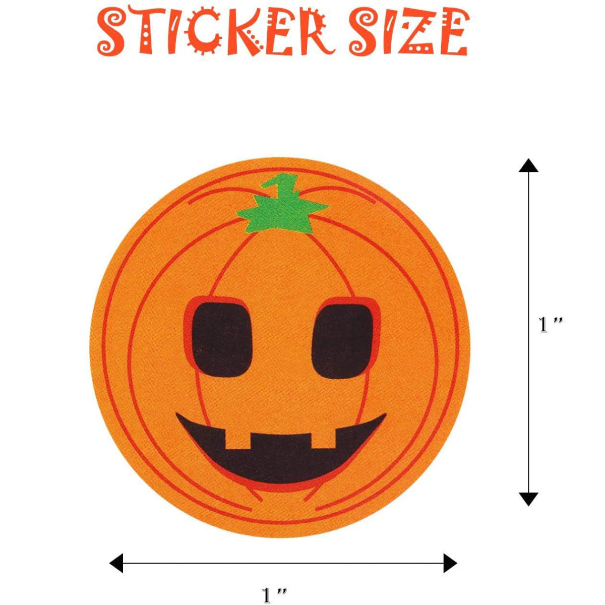 Halloween Smile Pumpkin Stickers - Halloween - Stickers & Labels (including Scrapbooking, Wall Decals) - Scribble Snacks