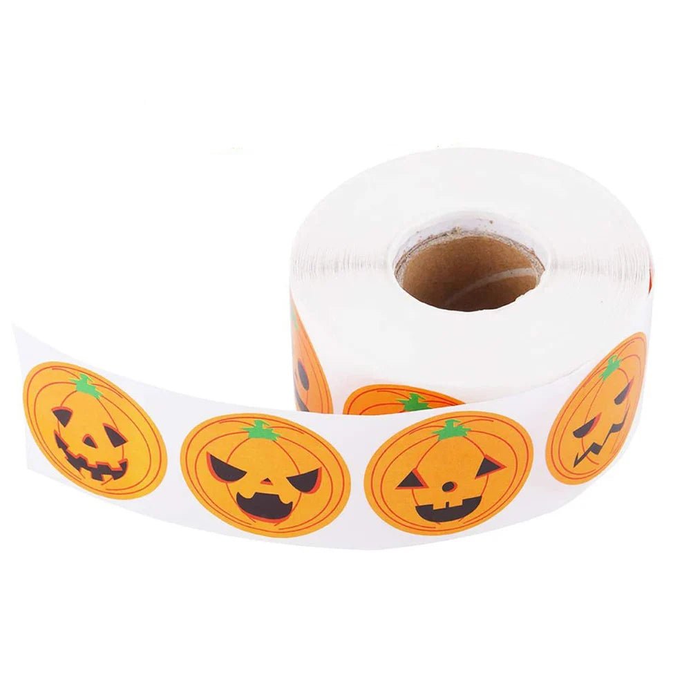 Halloween Smile Pumpkin Stickers - Halloween - Stickers & Labels (including Scrapbooking, Wall Decals) - Scribble Snacks