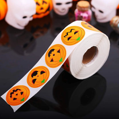 Halloween Smile Pumpkin Stickers - Halloween - Stickers & Labels (including Scrapbooking, Wall Decals) - Scribble Snacks