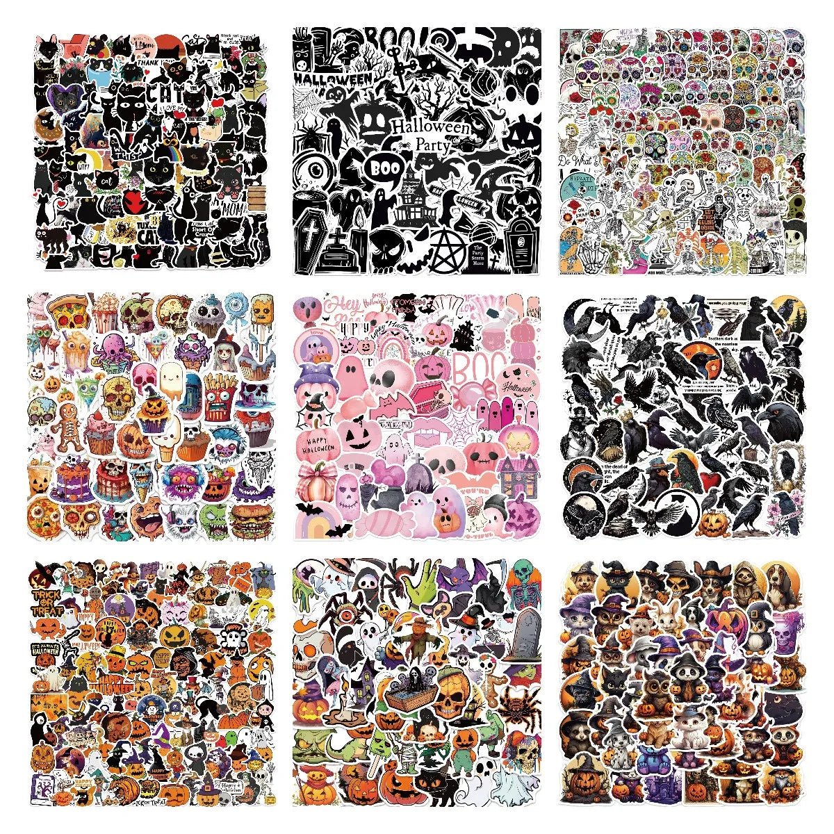 Halloween Snack Sticker Set - Halloween - Stickers & Labels (including Scrapbooking, Wall Decals) - Scribble Snacks