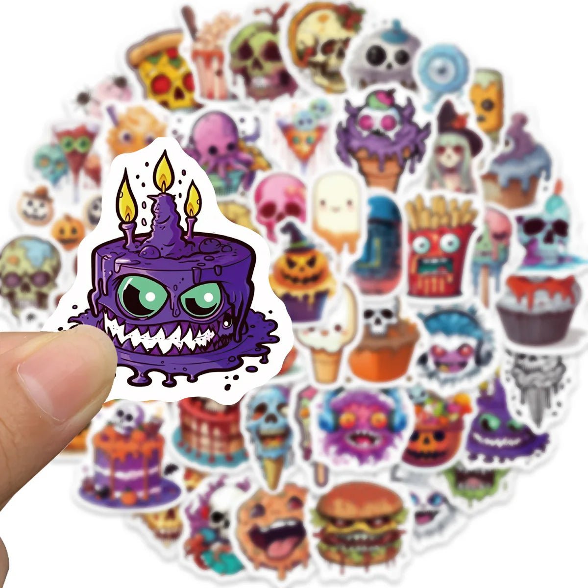 Halloween Snack Sticker Set - Halloween - Stickers & Labels (including Scrapbooking, Wall Decals) - Scribble Snacks